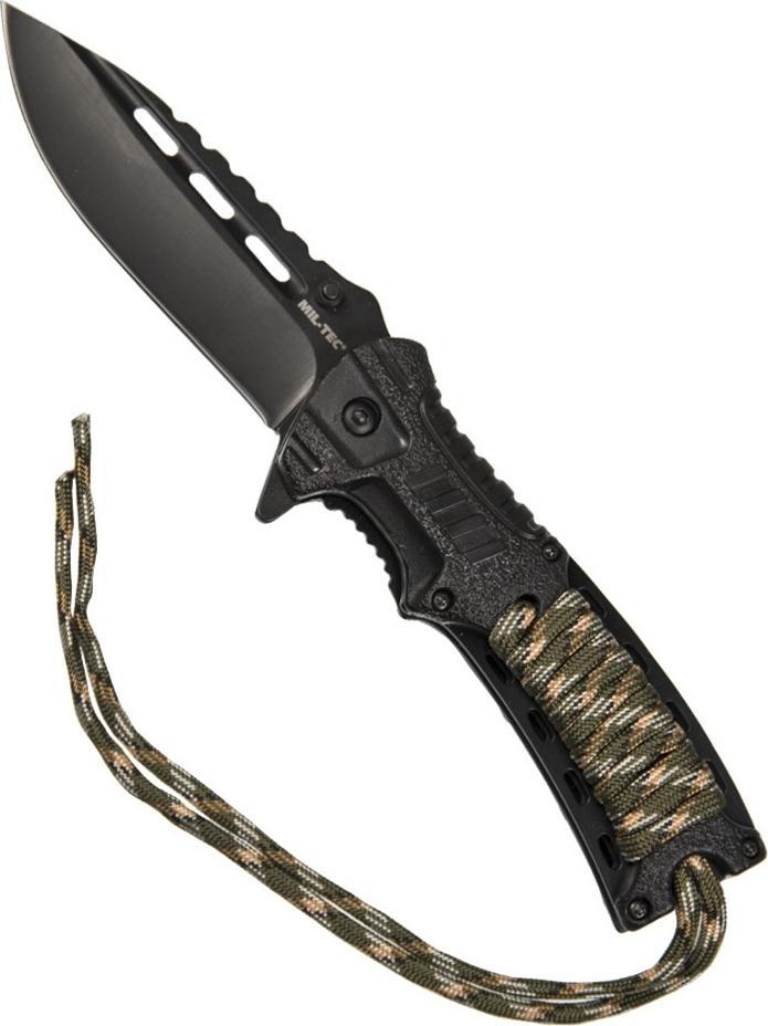 Mil-Tec Nóż jednoręczny z krzesaczem iskier MIL-TEC Paracord
