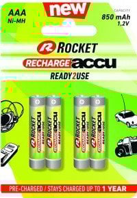Rocket Precharged HR03 850MAH ALWAYS READY Blistera iepakojuma 4gb.