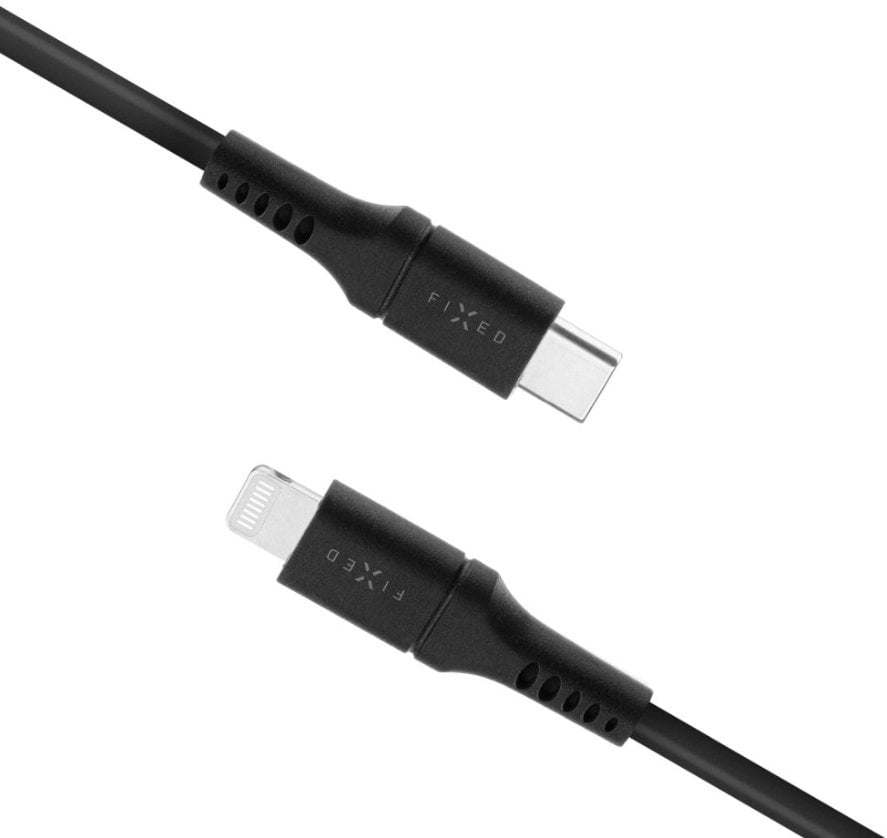 Kabel USB Fixed USB-C - Lightning 1.2 m Czarny (FIXDLS-CL12-BK)