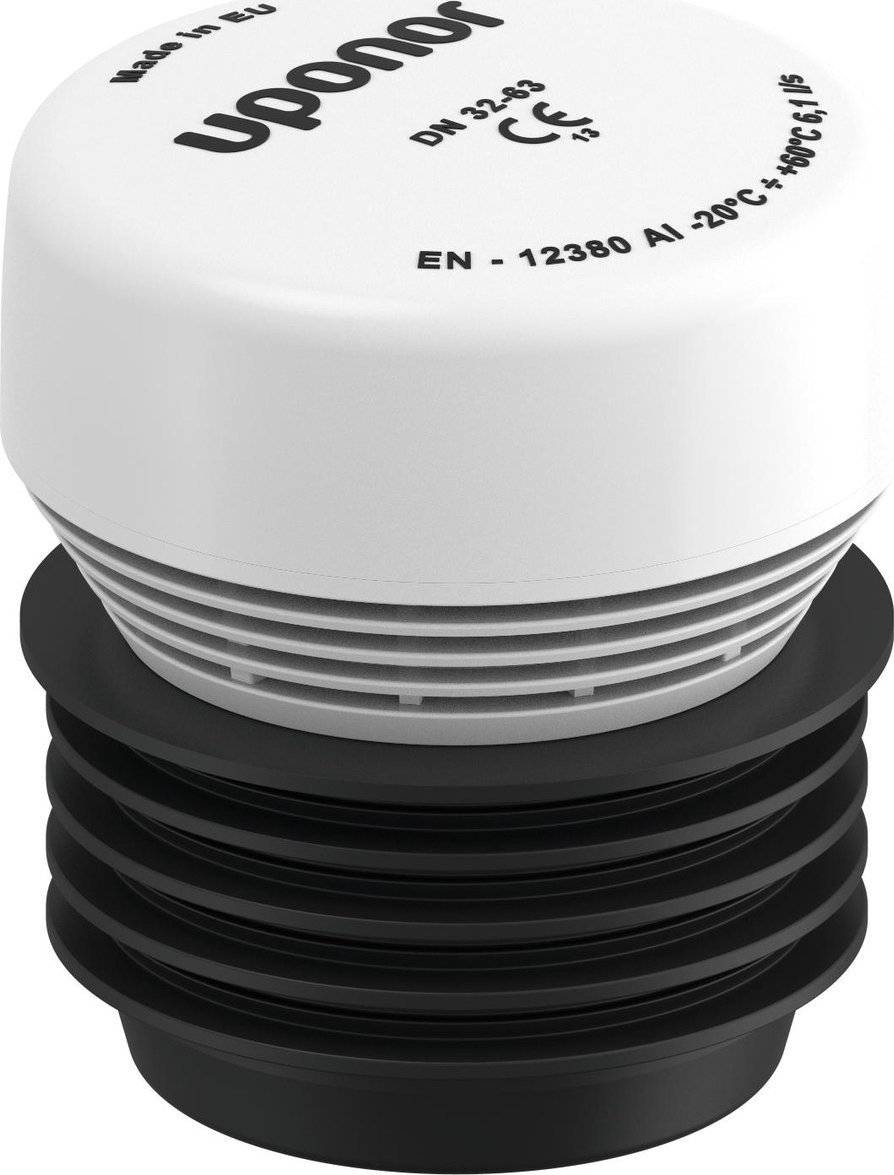 Uponor Napowietrzacz HypAIR 32-63 do rur kanalizacji wewnętrznej DN 32, 40, 50, 63mm, kolor biały