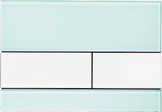 Tece TECEsquare - przycisk szkło zielone, przyciski białe (w)