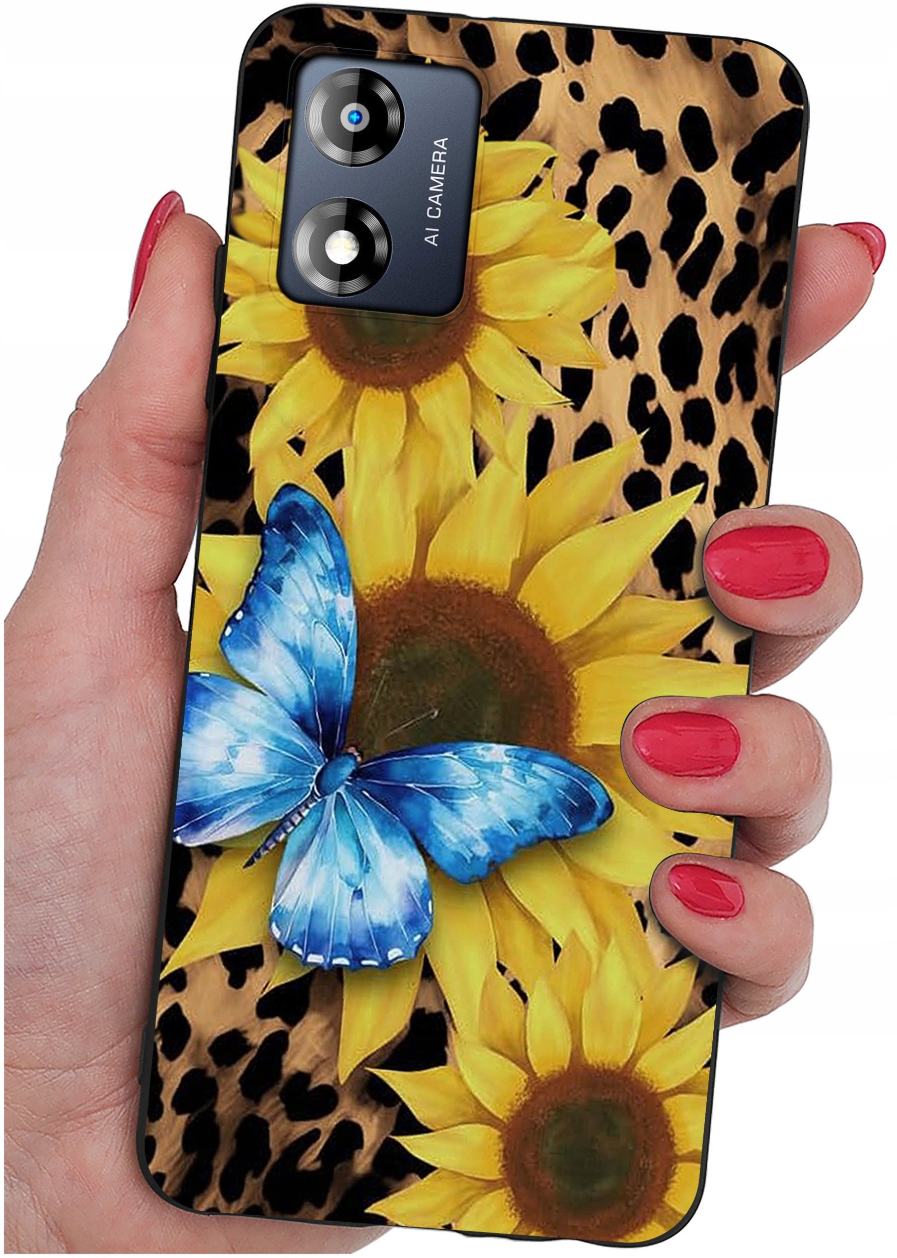 Etui do Motorola Moto E13 WZORY |SILIKONOWE MATT CASE + SZKŁO 9H