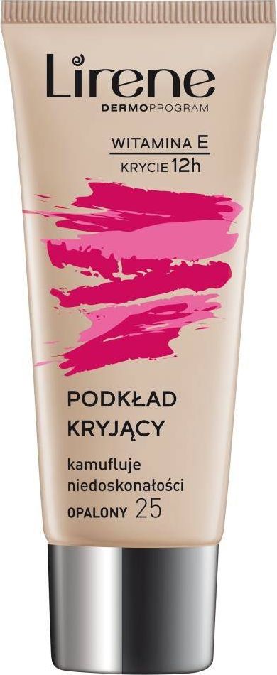 Lirene Lirene Podkład kryjący kamuflujący niedoskonałości z witaminą E 25 Opalony 30ml