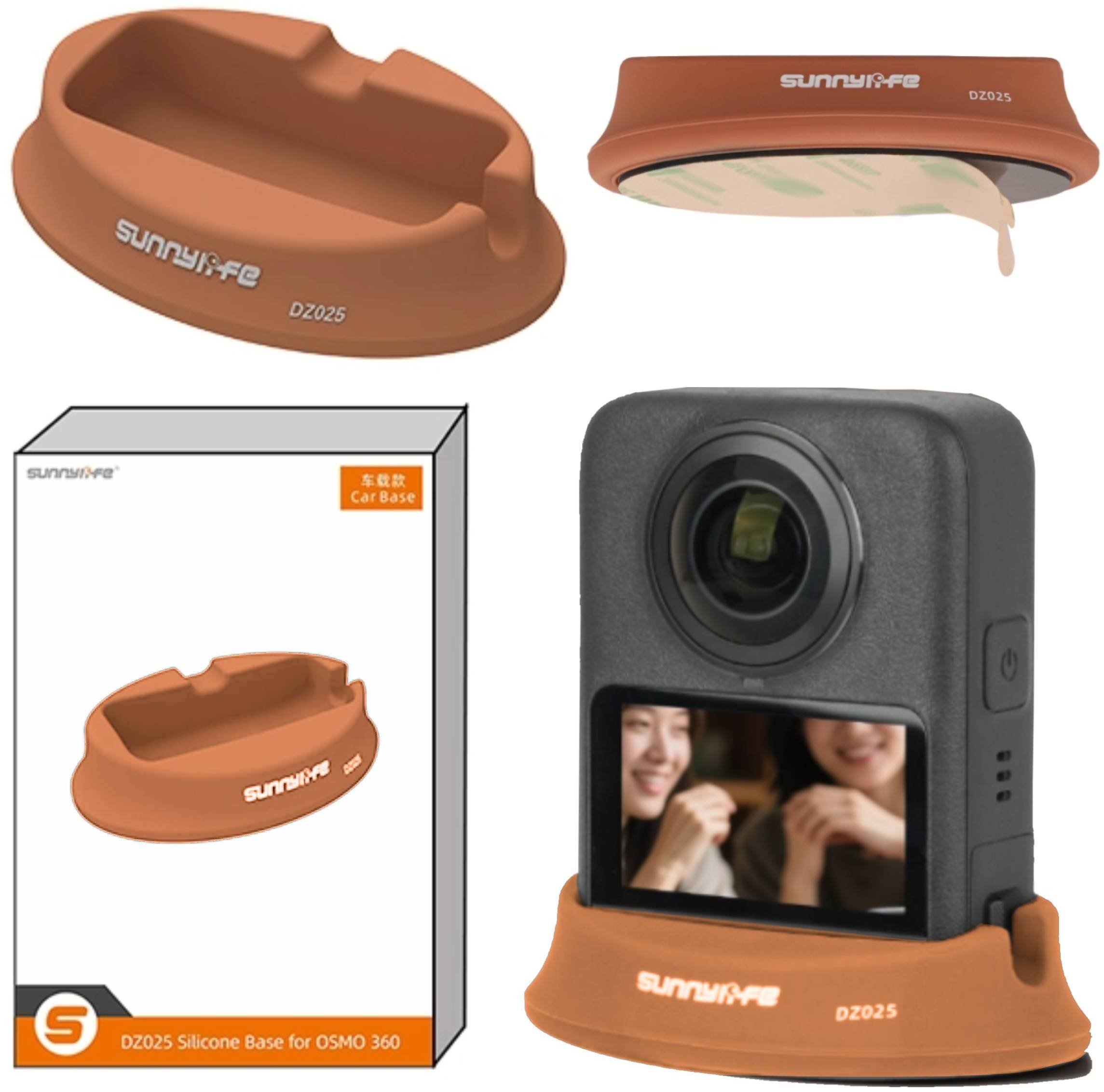 SunnyLife SILIKONOWA PODSTAWKA UCHWYT STOJAK DO DJI OSMO 360 Z TAŚMA KLEJĄCĄ POMARAŃCZOWY
