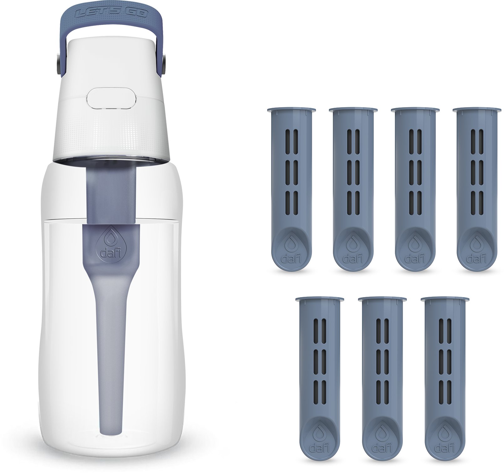 Butelka filtrująca Dafi SOLID 0,5 l jeansowa z 7 filtrami