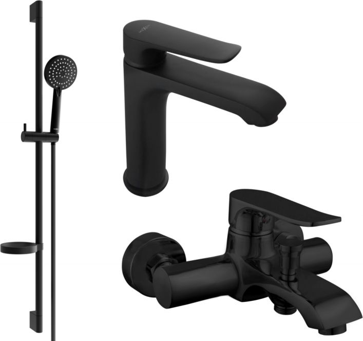 Mexen Mexen Pecos DS75 zestaw wannowy, czarny - 72703DS75-70