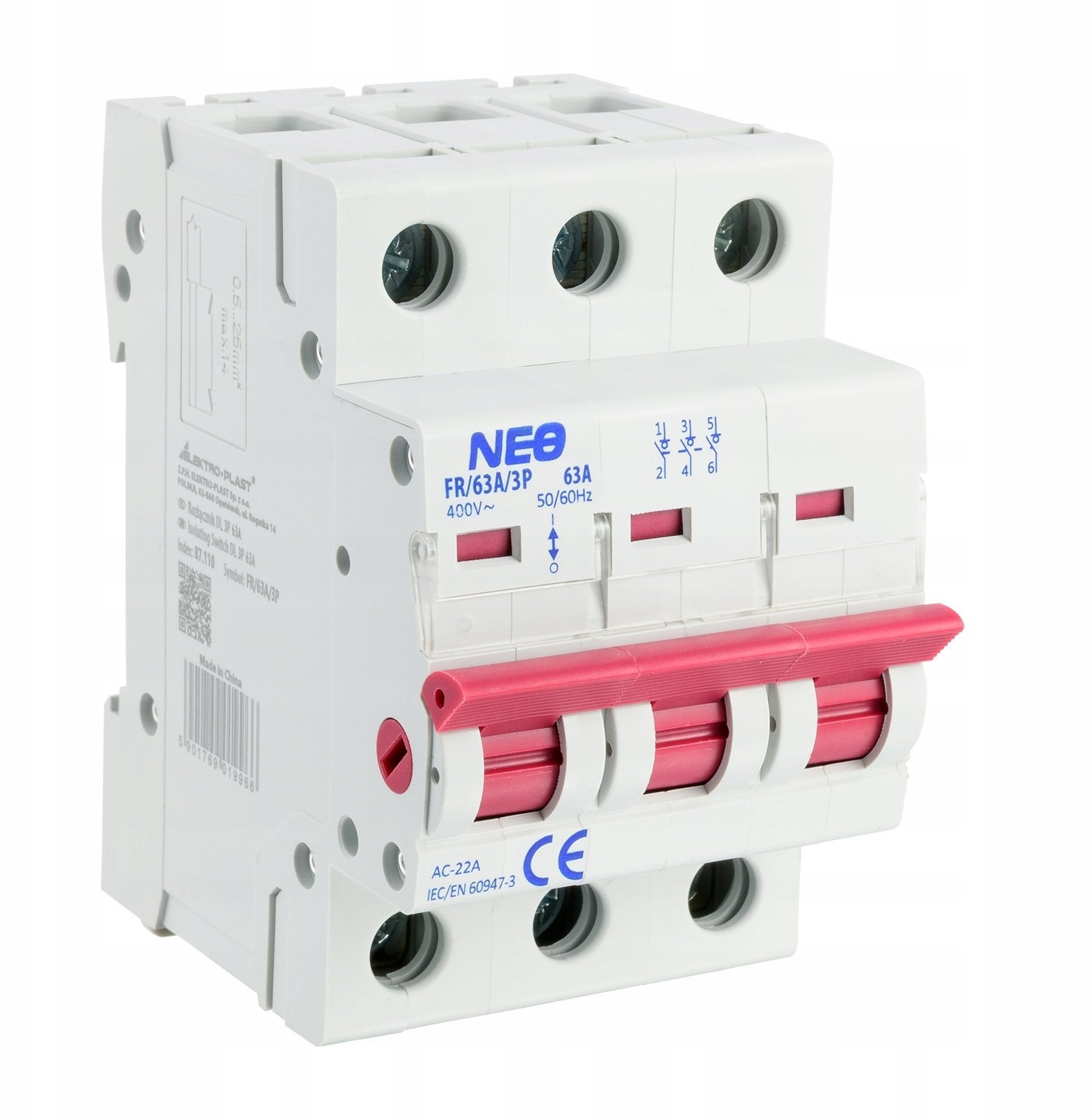 Rozłącznik Izolacyjny DL 3P 63A FR/63A/3P