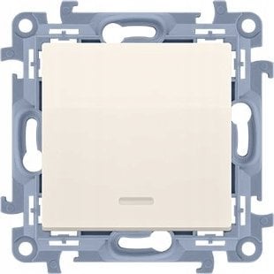 Kontakt-Simon Łącznik krzyżowy Kontakt-Simon Simon 10 CW7L.01/X/41 z podświetleniem LED bez piktogramu moduł 10AX 250V~ zaciski śrubowe krem