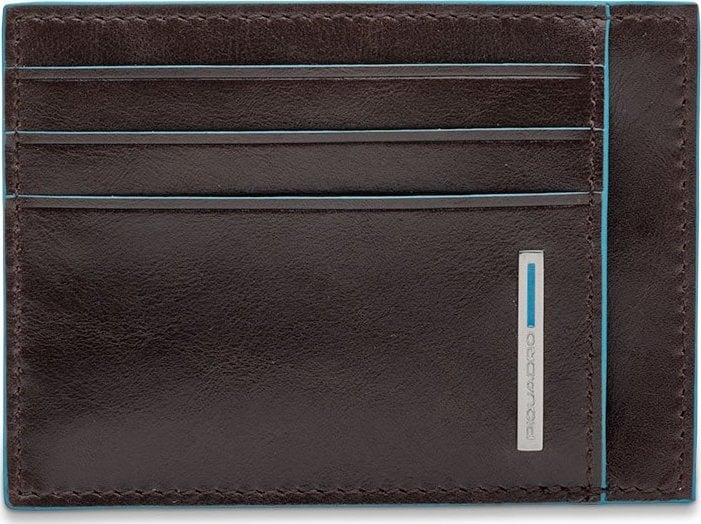 Piquadro Piquadro, Blue Square, Leather, Card Holder, PP2762B2R, Mogano, Unisex Unisex
