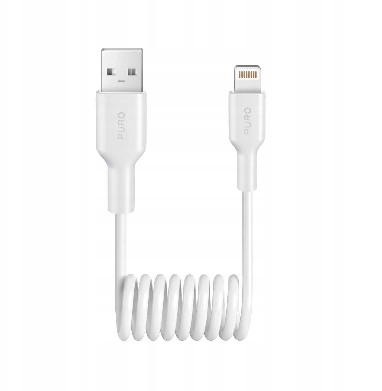 Kabel USB Puro USB-A - Lightning 1 m Biały (8018417498886)