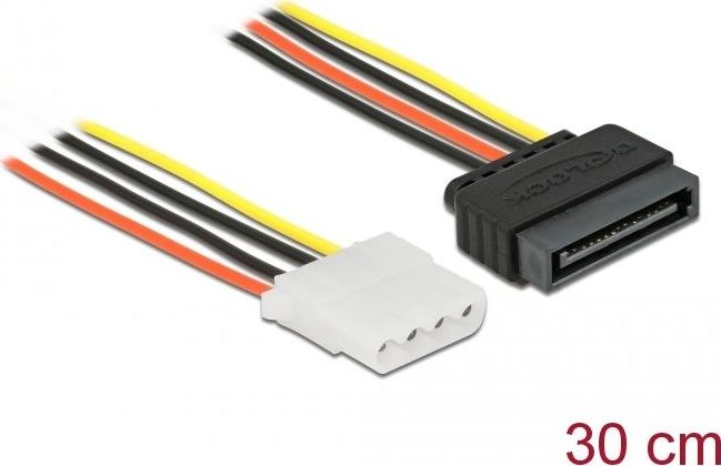 Delock Molex - SATA, 0.3m, Wielokolorowy (60139)