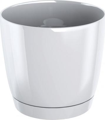 Prosperplast Doniczka z podstawką okrągła plastikowa Coubi 10x9,2cm