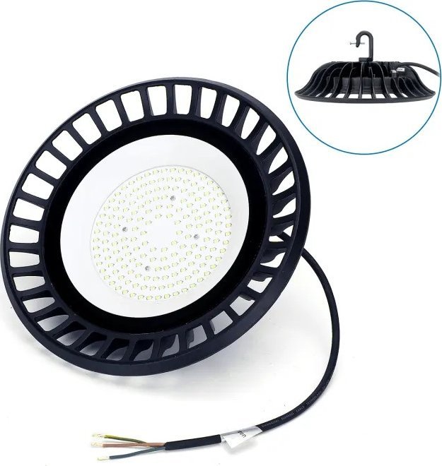 Aigostar Lampa magazynowa okrągła LED 100W zimna LED Oświetlenie pomieszczeń wysokiego składowania 100W 2-letnia