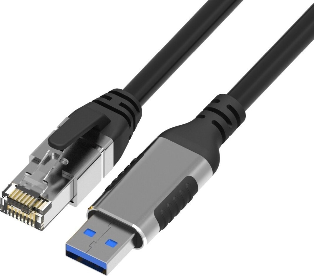 Kabel USB PremiumCord USB-A - RJ-45 3 m Srebrny (kunet3)