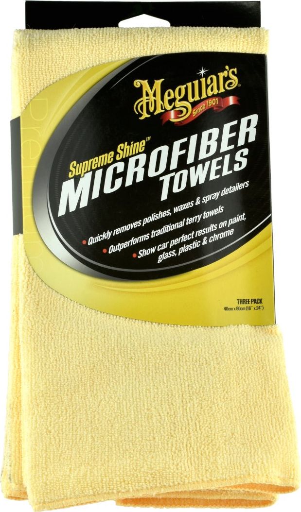 Meguiars Meguiars Supreme Shine Microfiber duża mikrofibra do czyszczenia i polerowania 60x40cm 3szt uniwersalny