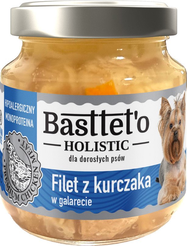 Bastteto Basttet'o Holistic filet z kurczaka w galerecie dla psów 130g