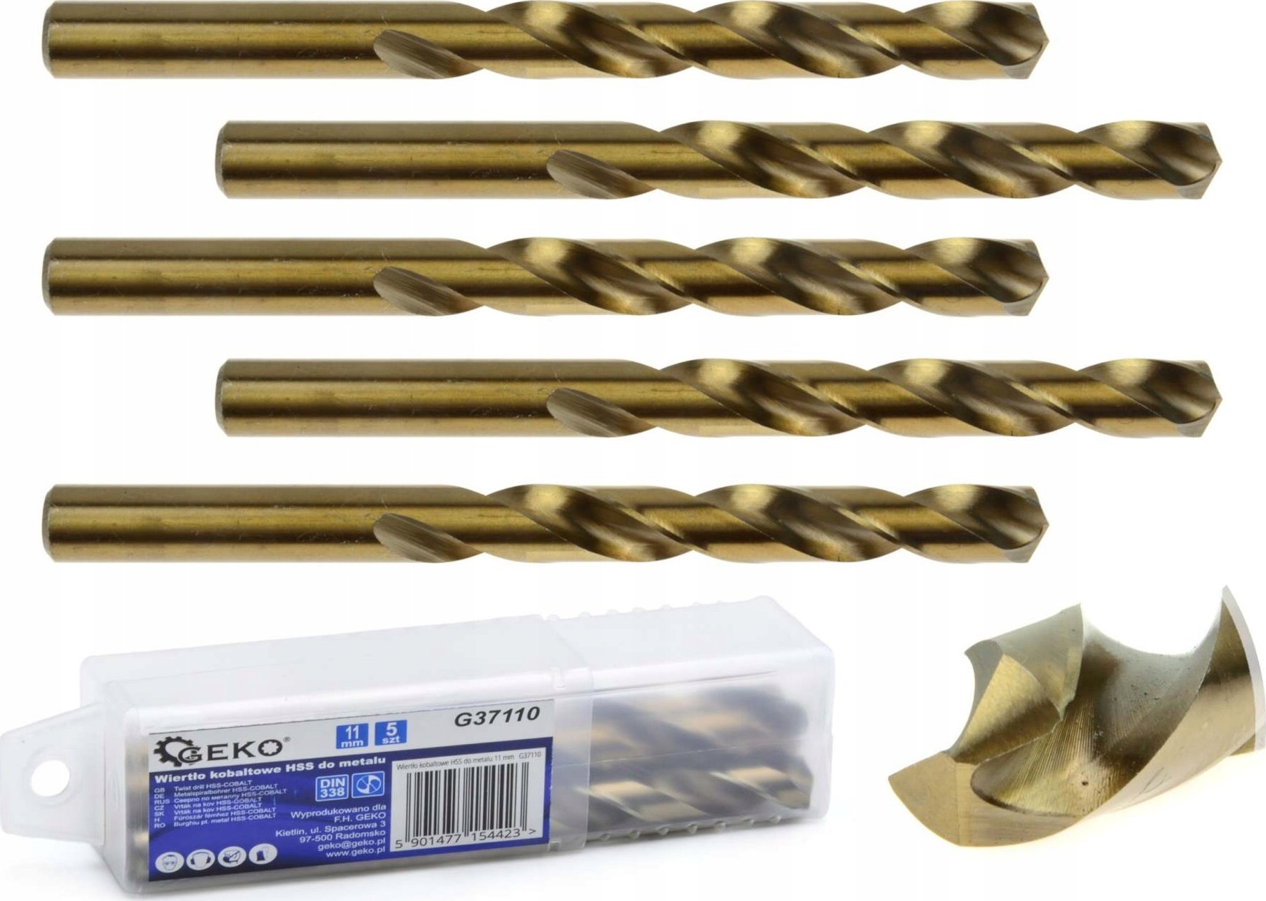 Wiertło Geko Wiertło kobaltowe HSS do metalu 11 mm (5/105)
