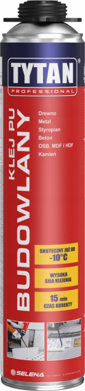 Tytan PIANOKLEJ BUDOWLANY PISTOLETOWY 720 ML SZARY