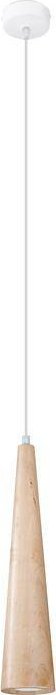 Lampa wisząca Sollux Drewniana lampa wisząca Sula stożek zwis do przedpokoju