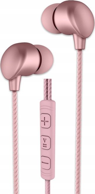 Słuchawki Audeeo Słuchawki Audeeo Metallic Wired Earphones 2 (różowe złoto)