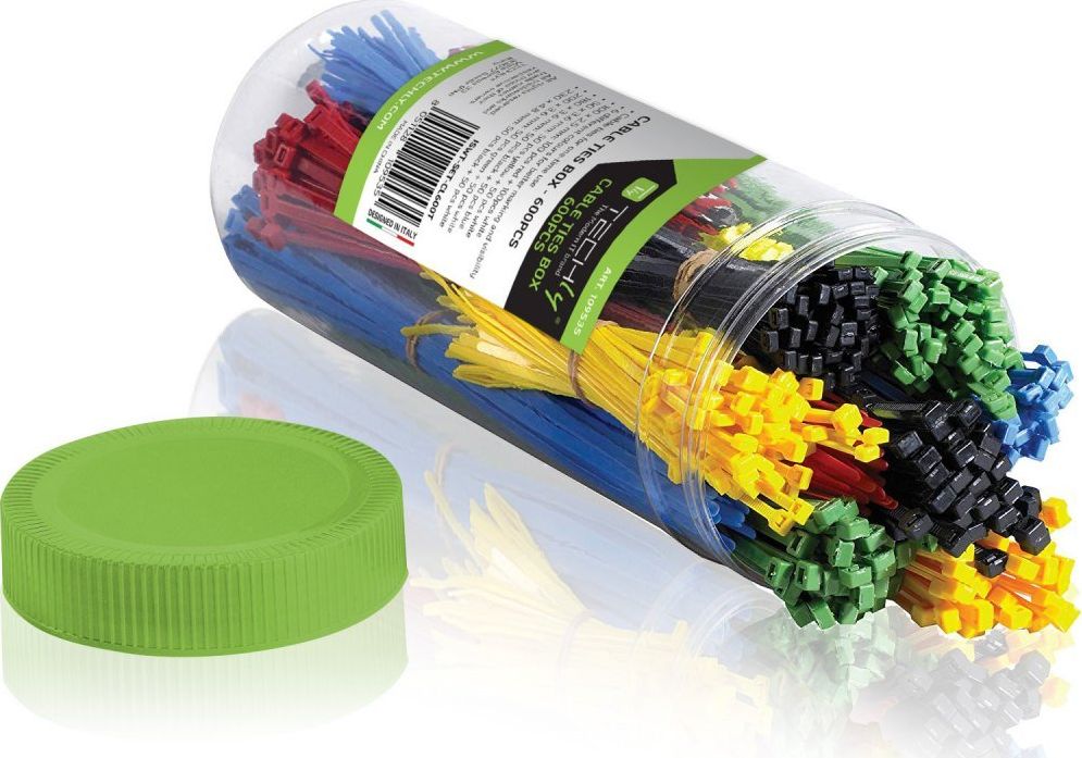 Organizer Techly Opaska zaciskowa Różne kolory 600 sztuk (ISWT-SET-CL600T)