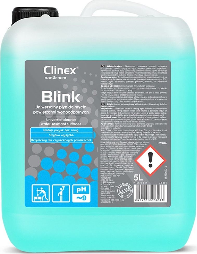 Clinex Uniwersalny płyn Blink do mycia powierzchni wodoodpornych
