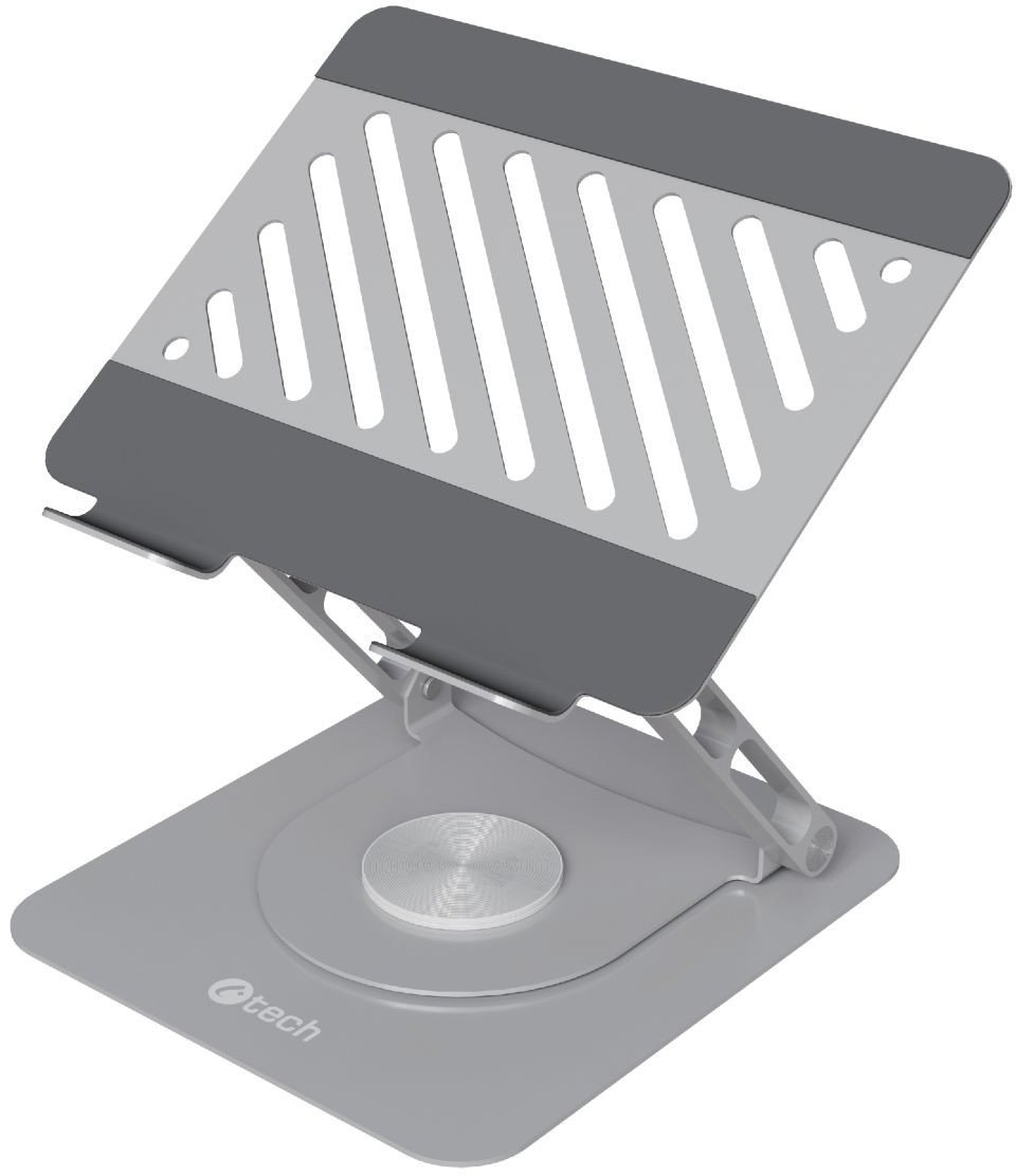 C-TECH Stojan na notebook Quallis NTS-200, do 16", nastavitelný, kovový