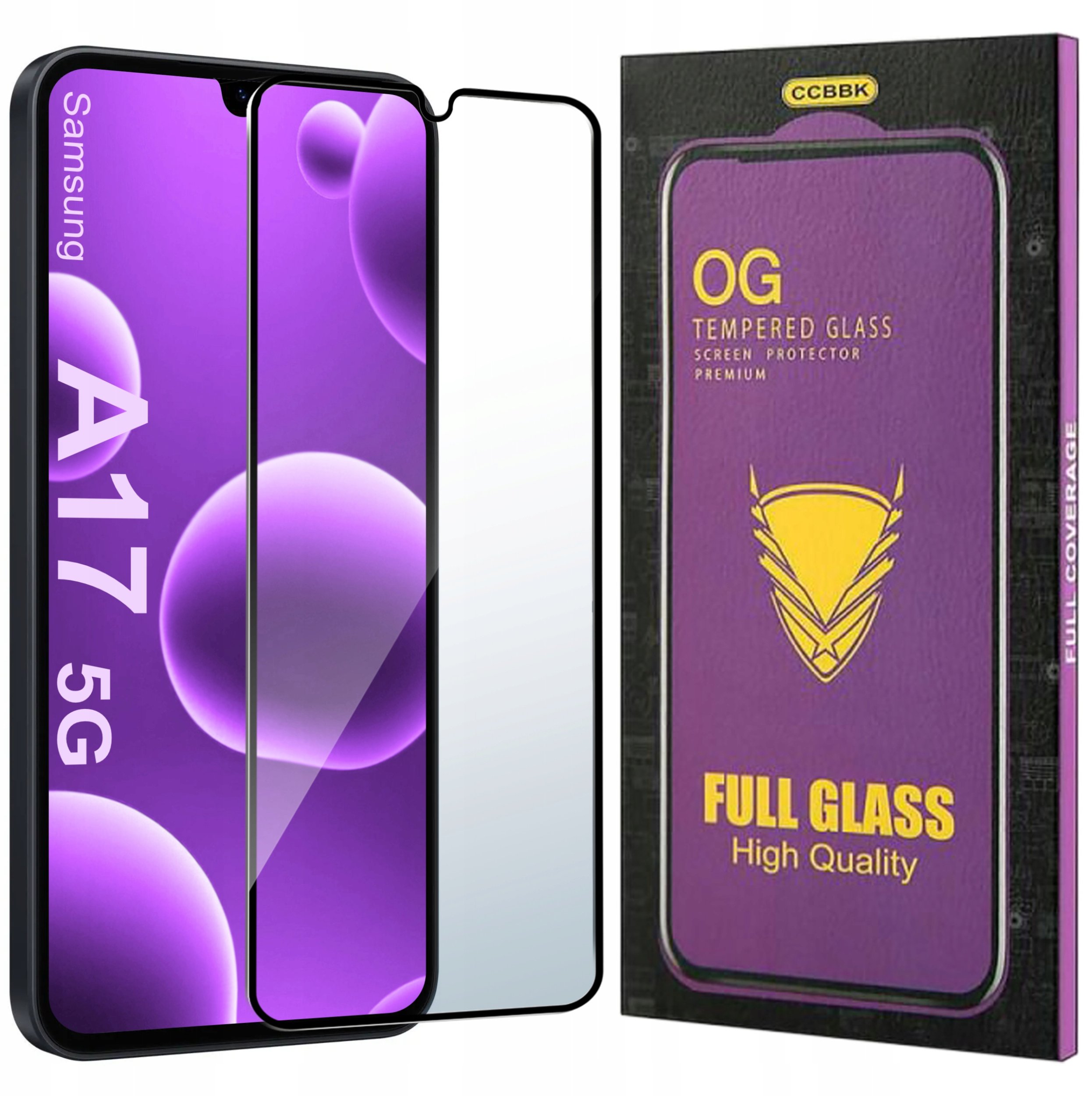 Szkło HARTOWANE 5D do Samsung Galaxy A17 5G OG PREMIUM CAŁY EKRAN PEŁNE