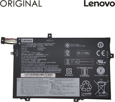 Bateria Lenovo Nešiojamo kompiuterio baterija LENOVO 01AV463, 3880mAh, Original