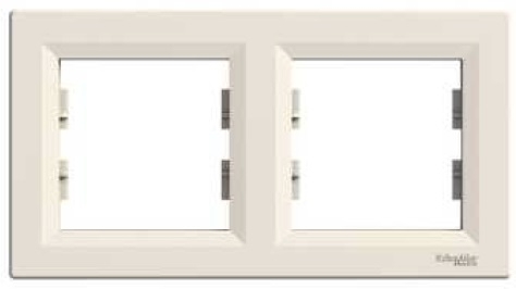 Schneider Electric Ramka podwójna Asfora pozioma kremowa EPH5800223