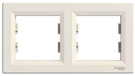 Schneider Electric Ramka podwójna Asfora pozioma kremowa EPH5800223