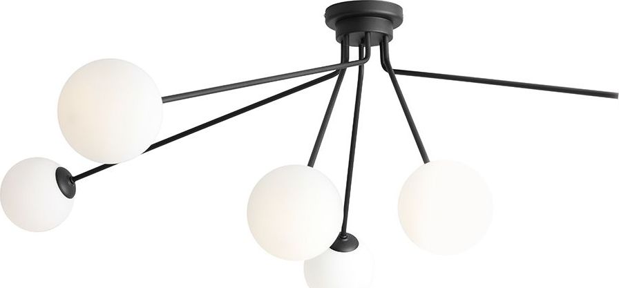 Lampa sufitowa Aldex Lampa sufitowa czarna do salonu Aldex HOLM 1082PL_K1