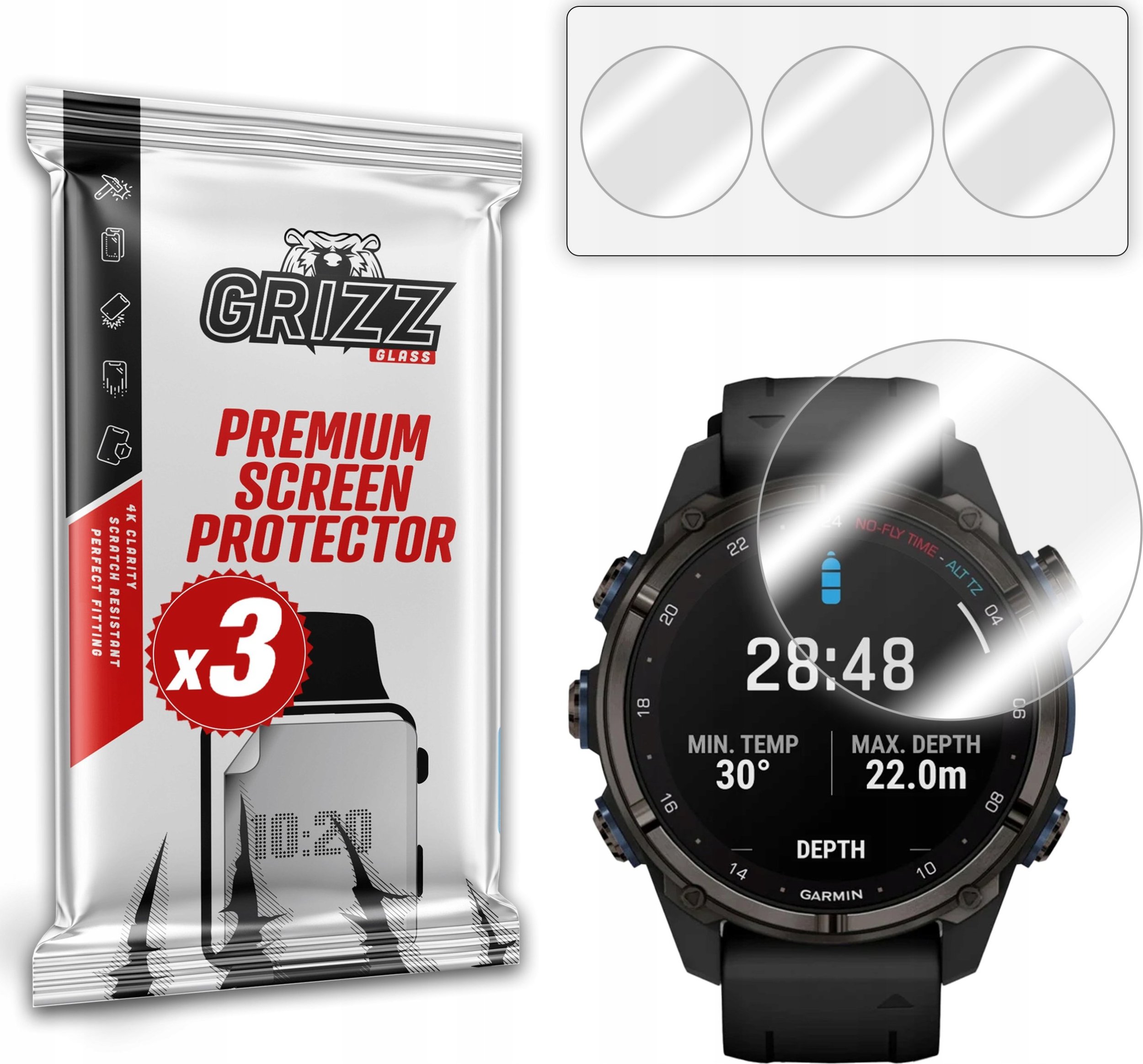 Folia hydrożelowa GrizzGlass Hydrofilm do Garmin Descent Mk3 43mm