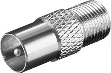 TecLine F Adapter, F socket / coaxial plug - 39910158