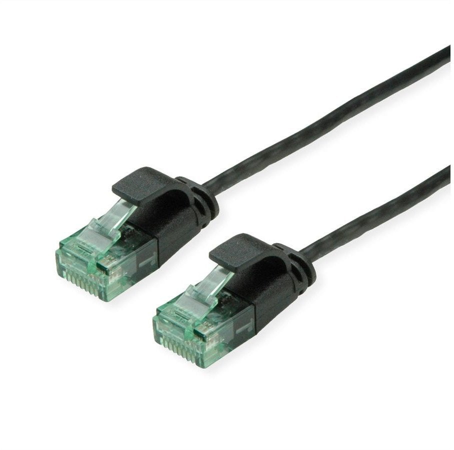 ROLINE RM UTP Data Center Patch Cord Cat.6A (Class EA), wąski, czarny, 1,5 m