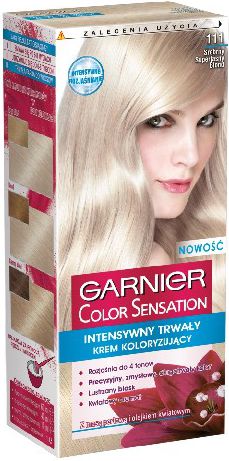 Garnier Color Sensation Krem koloryzujący 111 Silver U.Blond- Srebrny superjasny blond - 0341045