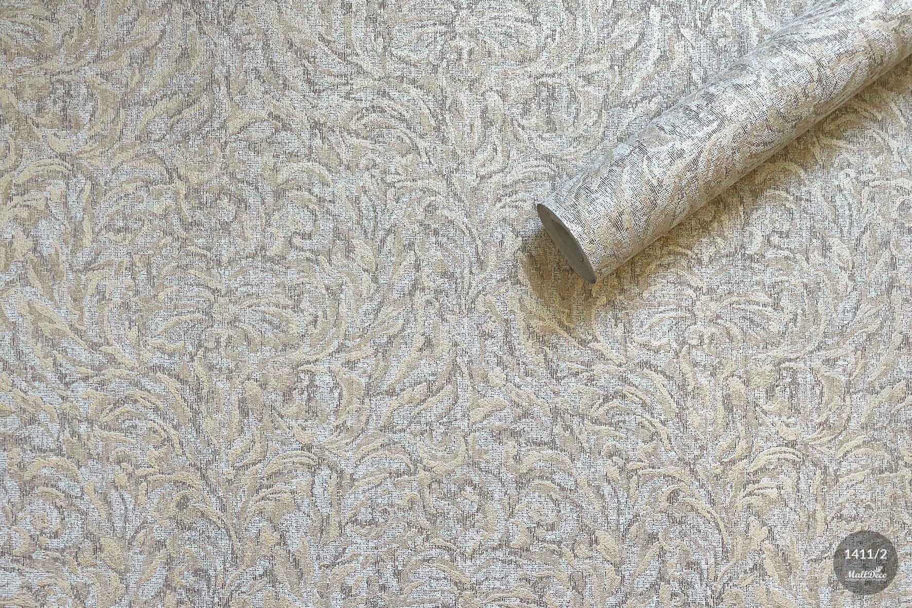 MallDeco TAPETA WINYLOWA ALONSO WZÓR, BEŻOWO-KAWOWY