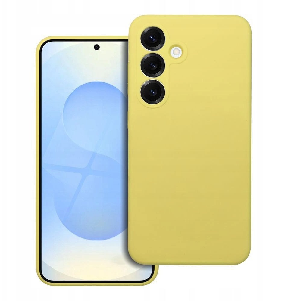 Futerał SILICONE 2mm do SAMSUNG S25 FE żółty
