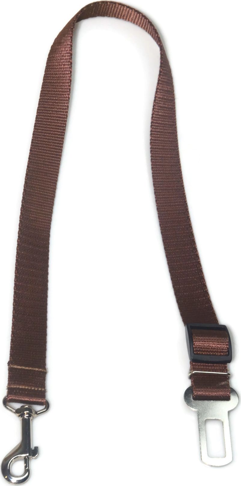 Alizoo Zapięcie samochodowe dla psa 25mm brązowe