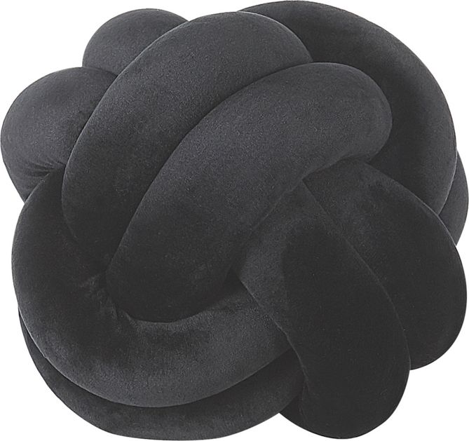 Beliani Poduszka dekoracyjna supeł 20 x 20 cm czarna MALNI