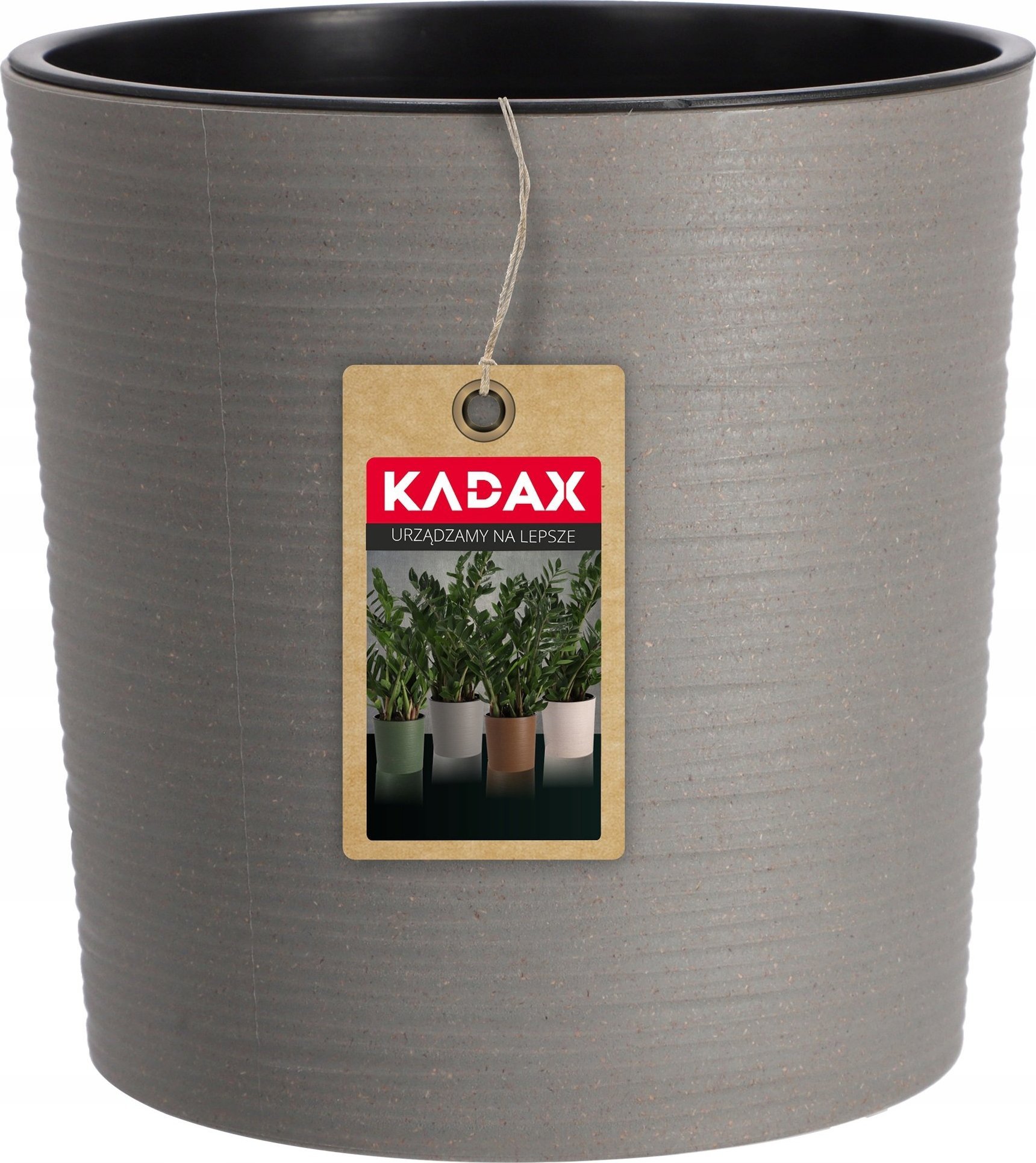 Kadax Doniczka Osłonka Na Kwiaty Ekologiczna Szara 19cm