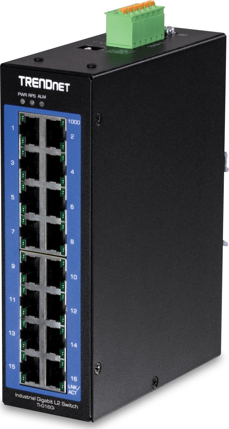 Switch TRENDnet TRENDnet 16-Port Industr. Gigabit L2 Managed DIN-Rail Switch