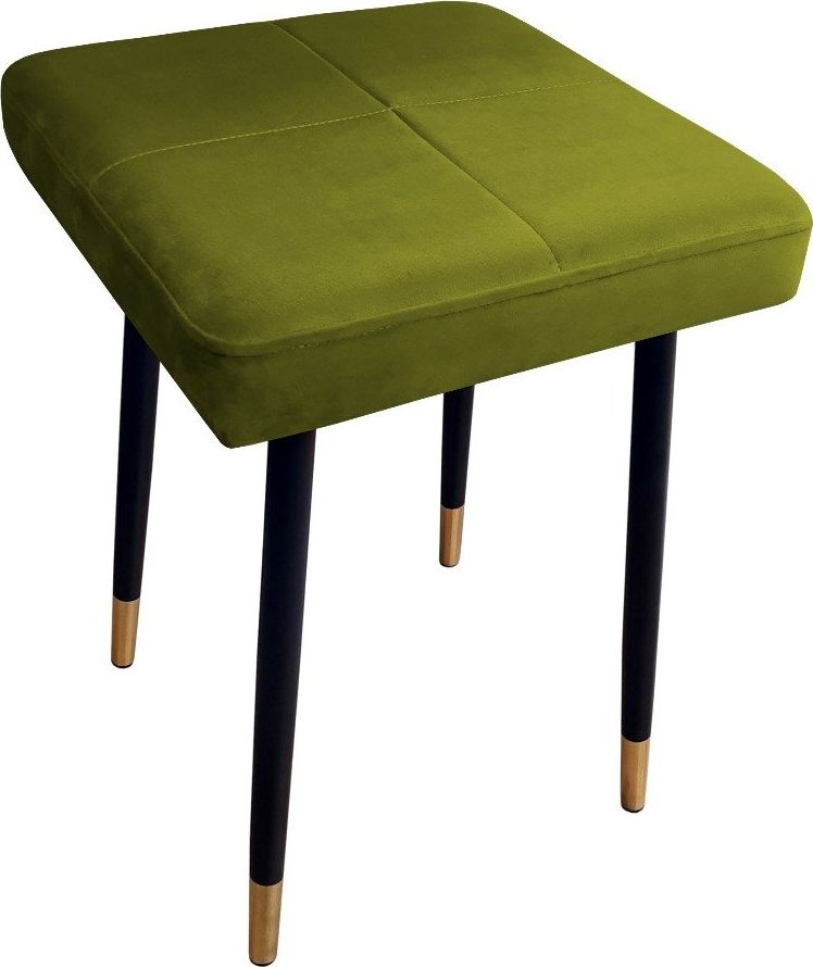 Atos Taboret SQUARE 2 BL VELVET oliwkowy