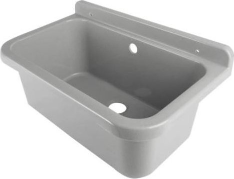 Zlewozmywak Hydroland 1-komorowy gospodarczy 55 x 34cm szary (ZLEW.55.SZ)