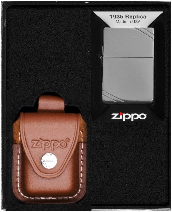 Zestaw ZIPPO Zapalniczka REPLICA 1935 WITH SLASHES Prezentowy No2
