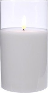 Kaemingk Świeca woskowa przeźroczysta led 12cm do zniczy