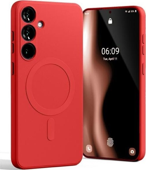 Mercury MagSafe Semi-Silicone Sam S24 FE S721 czerwony /red