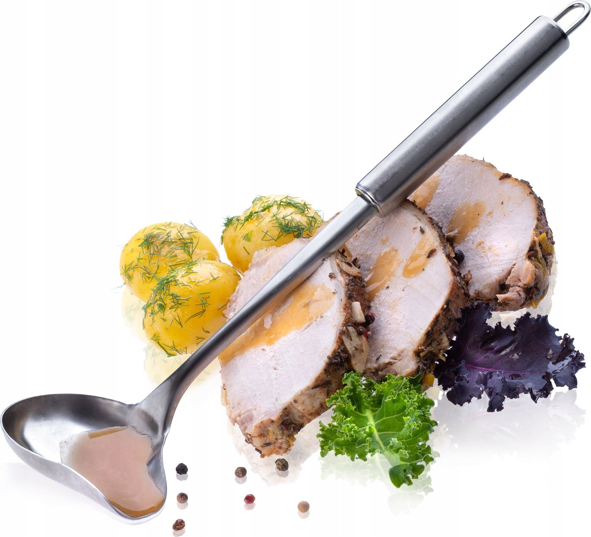 Kadax Nabierka Chochla Łyżka Wazowa Do Sosu Stalowa 30cm