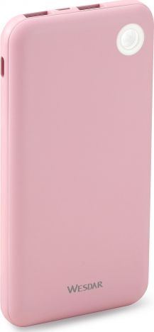 Powerbank Wesdar S61 10000mAh Różowy