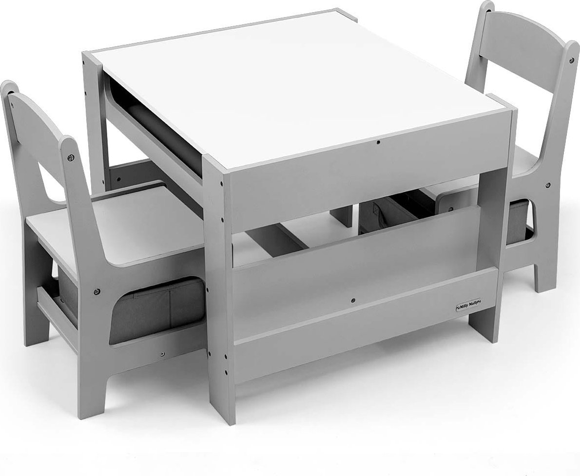 Milly Mally Zestaw Stolik i dwa krzesła Sven szary Milly Mally